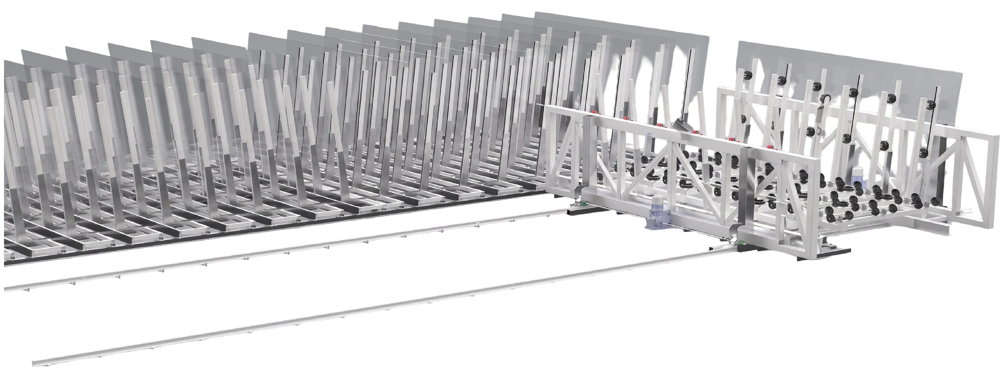 Smart warehouse for raw glass sheets